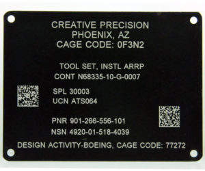IUID Plates and Labels for Manufacturers