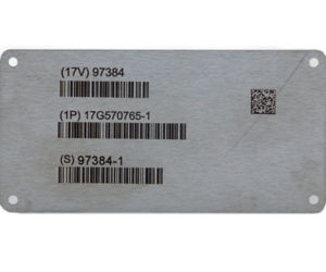 Laser Etched Barcodes on Stainless Steel