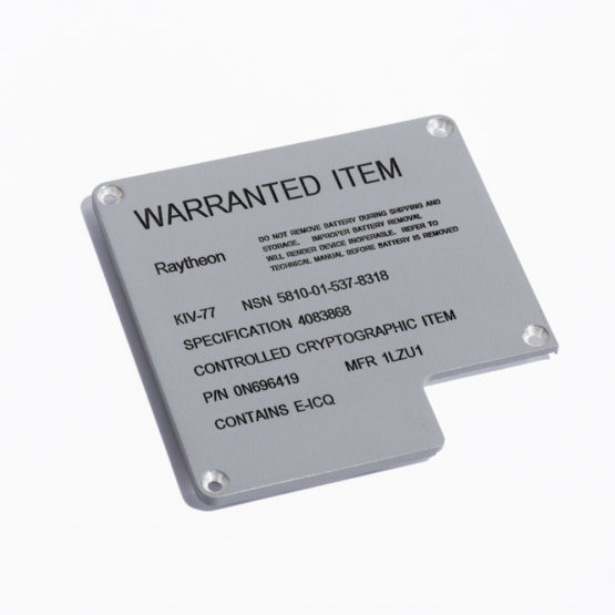 IUID Plates & Labels | IUID Marking, Verification & Registration Services