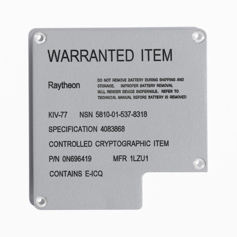 IUID Plates & Labels | IUID Marking, Verification & Registration Services