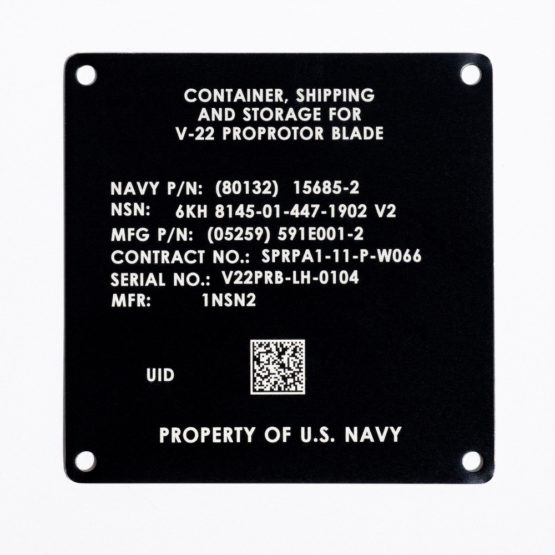 IUID Plates & Labels | IUID Marking, Verification & Registration Services